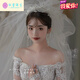 QSZB新娘头饰韩式大气蝴蝶结甜美高端公主王冠婚纱礼服配饰 皇冠
