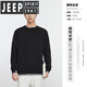 JEEP SPIRIT light luxury men's Henry collar fake two-piece sweater for men in spring and autumn loose inner sweater for men Gray M