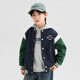 Zuoxi Boys Baseball Jacket Children's Autumn Clothing 2025 New Boys College Style Spring and Autumn Top Navy Blue 160