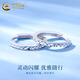 China Gold (CHINA GOLD) Ring Platinum Earrings for Women PT950 Car Flower Plain Ring Platinum Earrings Practical Wedding and Birthday Gifts for Girlfriends Platinum Star Earrings About 2.7g