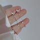 Guanpuge Fat Donglai same style pt950 platinum ear wire PT950 butterfly tassel earrings for women platinum earrings 2024 new platinum full diamond butterfly earrings