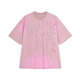 Camiseta de primavera y verano de tela Jnby/Jiangnan para mujeres Nuevos chinos cartoon dragón cuello redondo manga corta 14112560 690/polvo mixto l