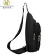 Kuqidaishu neuer Brusttasche Herrenbeutel One-Shoulder Crossbody Tasche Casual Crossbody Bag Oxford Stoff Brust Cross Bag Trendy Herrenbeutel 9905 großer Teller Schwarz