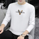 
Playboy 2025 Spring and Autumn Long Sleeve T-shirt Men's Thin Model Modal Cotton Black Trendy Printed Base Shirt Underwear Top White (15123) M (suitable for 95-115Jin [Jin equals 0.5 kg])