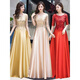 Zhufan annual meeting host clothing female chorus conductor performance clothing female golden evening dress female 2025 new art test champagne color 2XL