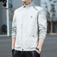 Playboy (PLAYBOY) Jacket Men's Jacket Men's Autumn and Winter Casual Stand Collar Trendy Top Clothes Khaki XL