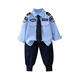 G.DUCKKIDS小黄鸭男童套装春秋季新款儿童警官警察衣服男宝宝演出服装三件套 短袖衬衣+裤子+帽子三件 110 尺码4~5岁【100-110cm】cm