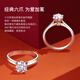 Hi Diamond Platinum Diamond Ring Female Wedding Proposal Diamond Ring Classic Six Claw Diamond Ring Wedding Ring GIA Loose Diamond Customized Gift for Girlfriend Ready Stock - Platinum 50 Points FG Color SI