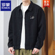 Veste Romon Spring et automne 2025 Nouvelle chemise Automne Veste de travail masculin de la veste de début d'automne K12806 Black suggère 128-140jin [Jin est égal à 0,5 kg] xl