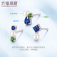 Lukfook Jewelry Platinum 950 Small Moonlight Sapphire Pearl Platinum Stud Earrings Single FDJ0001DS Total Weight 0.40g Single Xingyue