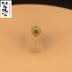 Time Bird 18K gold buckle head emerald top bead and jade pendant enlarged diamond melon seed buckle Guanyin Buddha pendant gold oblique hole clip buckle No. 3 gold straight hole