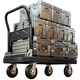 CLCEY thickened flatbed truck portable hand-pull truck decoration cart foldable promotion truck 60*403 125*756 inch nylon wheel