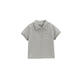 White wheat children's 2025 summer new short-sleeved parent-child clothing for a family of three antibacterial pony cotton polo shirt gray 90 cm