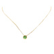 GIOIO Swarovski Zirconium DD Happy Reunion and Forward White Baihe Necklace Green Single Diamond Clavicle Chain Exquisite and Versatile Same Style