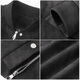 WYBT shopping mall same style 2025 new suede jacket men's spring and autumn casual baseball uniform retro trendy brand black 2XL (160-175Jin Jin equals 0.5kg)