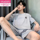 
Modal pure cotton pajamas men's 2025 summer new men's short-sleeved shorts cotton thin men's large-size home clothing set HDE-9928 L men
