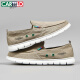 CARTELO men's shoes summer 2025 Korean version of canvas shoes men's breathable and versatile one-foot lazier casual shoes men khaki 41
