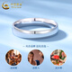CHINA GOLD PT950 platinum simple love ring new ring plain ring Valentine's Day birthday gift for girlfriend and wife No. 17 simple love platinum ring about 4g