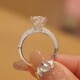 Pu Lian Moissanite Ring Half Diamond Ring Silver Jewelry Female Couple Ring Silver Platinum Plated One Carat Gemstone Wedding Ring Main Stone 5 Carat No. 9
