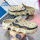 Qibohui Cave Schuhe Jungen und Teenager 2025 Sommer neuer Stil im Freien Anti-Rutsch-Slipper Slipper Sports Beach Schuhe grau 41