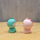 Desktop mignons petits ornements créatifs chambre fille coeur midi dessin animé cadeau car portier décoration mignon dragon de bulle verte mignonne [un paquet]