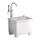 Balkon Mop Pool Keramik mit Wasserhahnloch integriert hohe Fußhaushalte Badezimmer Mop Pool Floor Basin Groove.