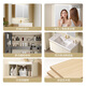 Hengjie (Hegii) Gabinete de baño, Ceramic Integrated Basin Mirror de belleza Mirror de belleza Baño para la instalación simple de la bolsa de aire crema [gabinete de espejo demister] 6189-80 cm