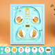 Taoshang Baby Full Moon Commemorative Hand and Foot Print Mud Newborn Baby Hand and Foot Mud Mud 100th Birthday Photo Frame 12-inch Blue Frame Snake Baby Model Double Mud