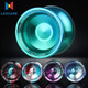 Wanli Competition Professional Yo-Yo Alloy Specialized Yo-Yo Game for Children Beginner Yoyo Ball Extra Long Sleep 1a New Style - Black [Boiling Point] Gloves + 10 Ropes + Lubricant