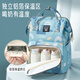 Aibaoxi Mummy Bag Multifunctional Backpack Milk Bag Large Capacity Mummy Bag Outing Mother and Baby Bag Blue Crown M224