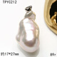 Shumo Aurora White Transparent Colorful Natural Freshwater Baroque Shaped Pearl s925 Silver TPYC TPYC212