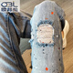 OUBONEN American Retro Retro Retped de patas anchas para mujeres en el verano 2025 Nuevo Versión estrecha delgada de pie alta en el color de la piel recta Color de la luz (Efolong) 9720 Recomendado 70-80Jin [Jin iguala 0.5 kg] xs