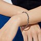 Lukfook Jewelry two-tone platinum series platinum 950 twist chain electric black craft platinum bracelet priced GJP0008DS 5.79 grams (including labor cost 905 yuan)