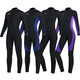 DIVE&SAIL long-sleeved one-piece wetsuit 3MM wet suit for men and women, surf suit for couples, warm and cold snorkeling, winter swimsuit, wet suit, men's black 3XL XXX