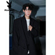 Playboy (PLAYBOY) blazer men's starry shoulder pads handsome style suit hairstylist wear engagement dress jacket black 4XL