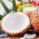Fresh Hainan old coconut hairy coconut, seasonal fruit for pregnant women, coconut treasure coconut, green coconut, White Emperor specialty, 4 pieces, with hole opener + straw
