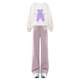 
OVE girls spring suit 2025 new fashionable children's spring and autumn sweatshirt medium and big children's early spring clothes 15188 purple + 4882 white 140 140cm
