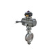 XMSJ Pneumatic Schmetterlingsventil, Kohlenstoffstahlstahl aus Edelstahl, Flanschklemme, D643/673H/W-10c/P, Hart- und Weichsieg