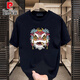 Piercadan National Tend Cotton Heavy Camiseta de manga corta Camiseta de manga corta 2025 Top de cuello redondo y suelto para hombres White [K963 Lion Dance] 3xl Recomendado 180-195Jin [Jin equivale a 0.5 kg]