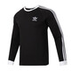 Adidas (adidas) Clover long-sleeved men's T-shirt 2025 autumn outdoor fitness training trend fashionable comfortable breathable sportswear IA4877/Black Three Stripes/Store Manager Recommended S