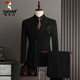 Woodpecker (TUCANO) two-piece suit men's suit wedding double-breasted British style lapel groom engagement wedding slim stripes medium gray suit + trousers XL (suitable for 125-135 Jin Jin equals 0.5 kg)