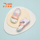 ANTA children's sandals for boys and girls, beach shoes for boys and girls, summer toe-caps, breathable, lightweight, soft-soled baby starfish toddler shoes, female, clear water pink/light rainbow pink-3 23