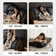 Lin's home leather bed can be folded and packed with a large bedside bed, cowhide soft bag 1m 8 ribs double bed PC835 black tea floor bed 1.8*2m