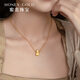 Honeygold Honey Gold Jewelry Gold Chain Foot Gold Gold Древнее метод древнего золота серия восемь сокровищ Qiankun Ожерелье HGC1592 Рабочий плате