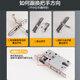 XMSJ bedroom door lock indoor household universal door wooden door lock door handle handle handle without modification hole A13548 copper plate lock body lock core 3 keys