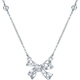 Saturday Fu PT950 platinum necklace for women platinum pendant bow birthday gift B0614907 40+5cm about 3.07g