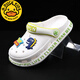 GDUCK KIDS children's slippers for girls summer hole shoes for boys non-slip bag head medium-sized children's parent-child sandals baby beach shoes gray - McDonald Dinosaur upgraded version 39 [inner length is about 23.5cm]