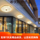 
OUOETY heart mirror full copper outdoor ceiling light villa entrance door ceiling light simple aisle terrace balcony lamp waterproof courtyard X38 X3895-400/round shape