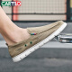 CARTELO men's shoes summer 2025 Korean version of canvas shoes men's breathable and versatile one-foot lazier casual shoes men khaki 41
