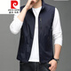 
Pierre cardin spring and autumn new thin vest men's casual vest outdoor work vest middle-aged horse clip jacket needle 686 black XL